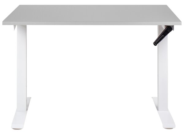 Manuálně výškově nastavitelný pracovní stůl DESTINES 120 cm 72 cm Šedá/Bílá