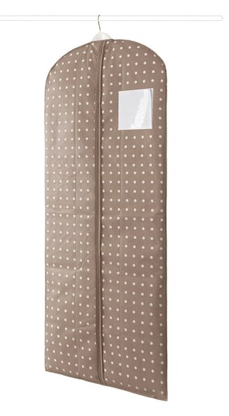 Béžový obal na šaty Compactor Dots, 137 cm