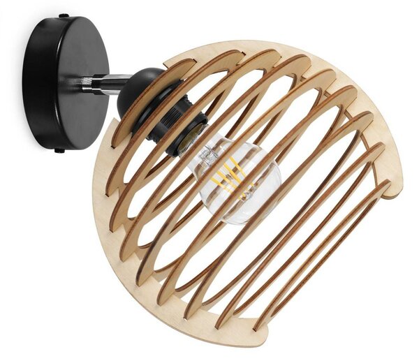 Bodové svítidlo Timber, 1x dřevěné stínítko, n