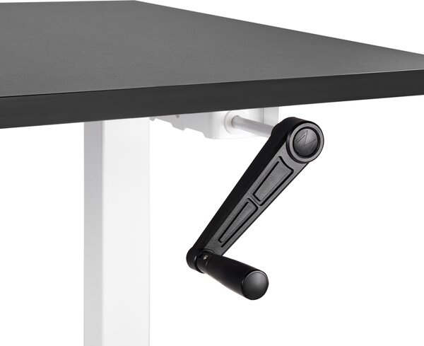 Manuálně výškově nastavitelný pracovní stůl DESTINES 120 cm 72 cm Černá/Bílá
