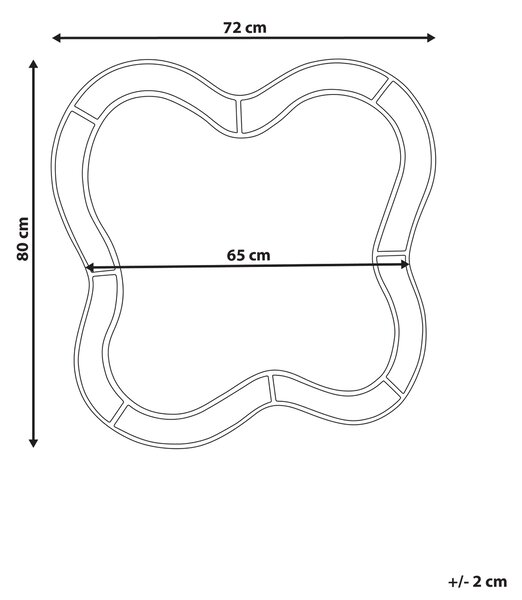 Zrcadlo PULNOY 72 cm 80 cm Růžová