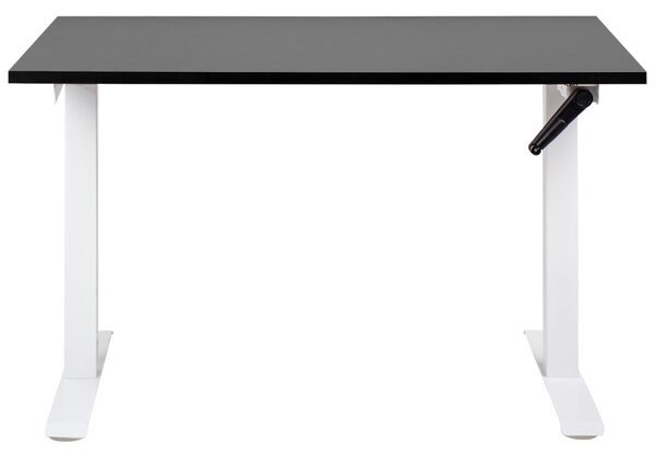 Manuálně výškově nastavitelný pracovní stůl DESTINES 120 cm 72 cm Černá/Bílá