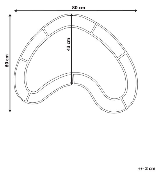 Zrcadlo BOUVRON 80 cm 60 cm Pestrá