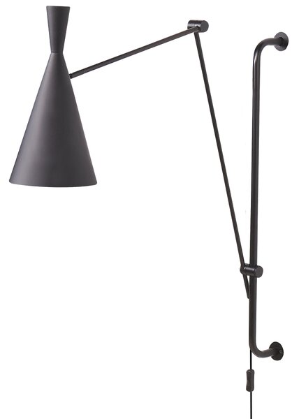 Nástěnná lampa MARISA Černá Kov Nastavitelná