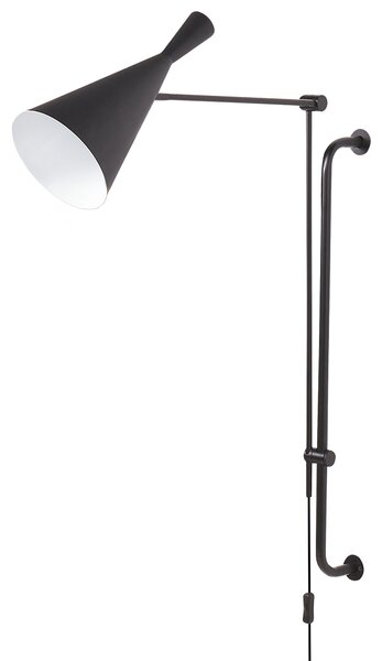 Nástěnná lampa MARISA Černá Kov Nastavitelná