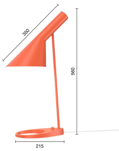 Stolní lampa AJ Table "Electric Orange" Louis Poulsen