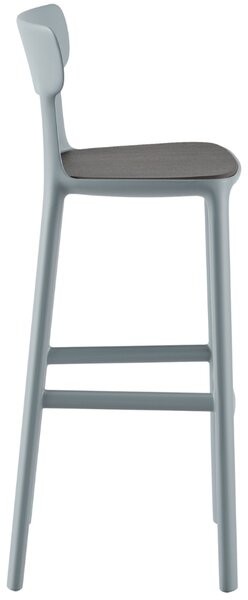 Infiniti Šedá plastová barová židle Canova 76 cm