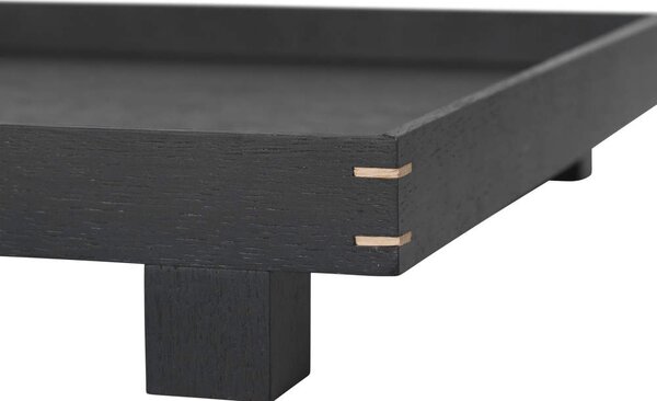 Ferm Living Dřevěný tác Bon small, stained black