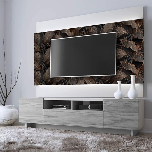Designová deska za TV - listy Rozměry: 1 m x 2 m (VxŠ)