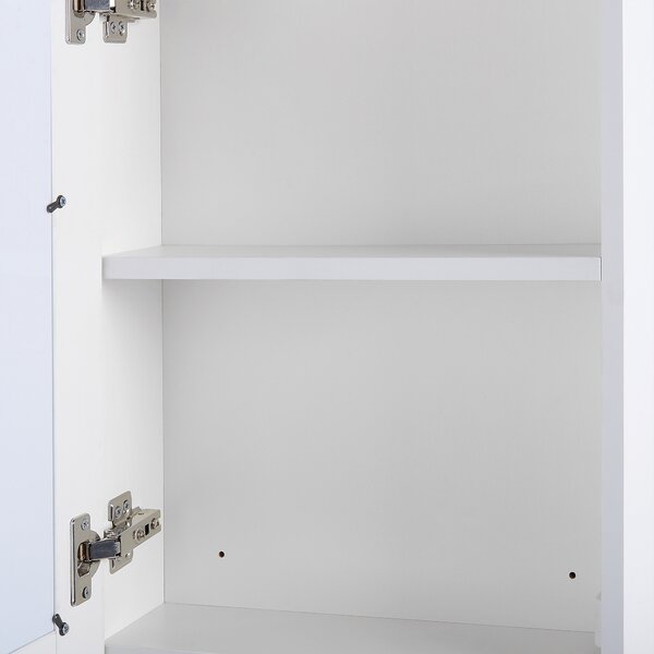Nástěnná zrcadlová skříňka do koupelny LED CONDOR 40 cm 60 cm Bílá