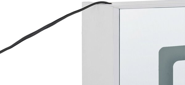 Nástěnná zrcadlová skříňka do koupelny LED CONDOR 40 cm 60 cm Bílá