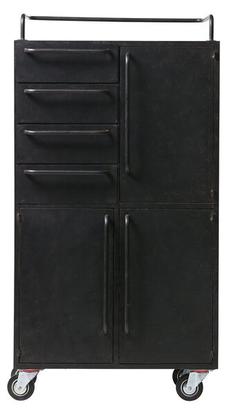Kovová skříňka s kolečky Beauty 144 × 75 × 39 cm BEPUREHOME
