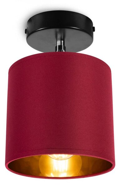 Bodové svítidlo Gama, 1x červené textilní stínítko, (možnost polohování)