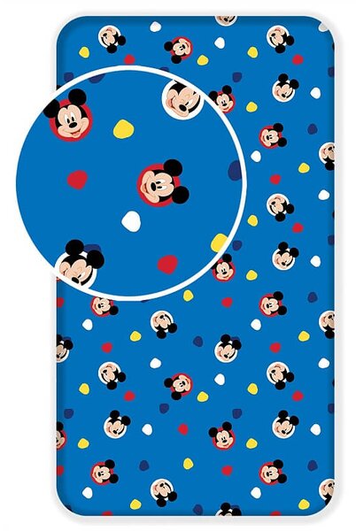 JERRY FABRICS Prostěradlo Mickey Face Bavlna 90x200 cm