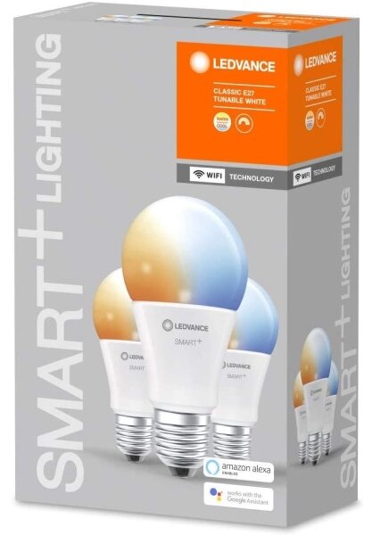 SADA 3x LED Stmívatelná žárovka SMART+ E27/9W/230V 2700K-6500K - Ledvance