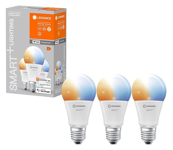 SADA 3x LED Stmívatelná žárovka SMART+ E27/9W/230V 2700K-6500K - Ledvance