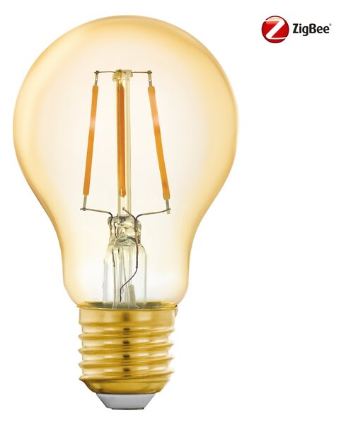 Eglo ZIGBEE 12221 SMART LED BULB RETRO - Retro stmívatelná žárovka ovladačem, nebo z mobilní aplikace, E27,A60, 5,5W, 2200K, bez DO (LED žárovka E27 stmívatelná ovladačem nebo z aplikace, bez ovladače)