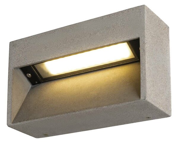 BIG WHITE SLV CONCRETO L WL nástěnné přisazené svítidlo, šedé, 12 W, 570 lm, 3000 K CRI80 1006405