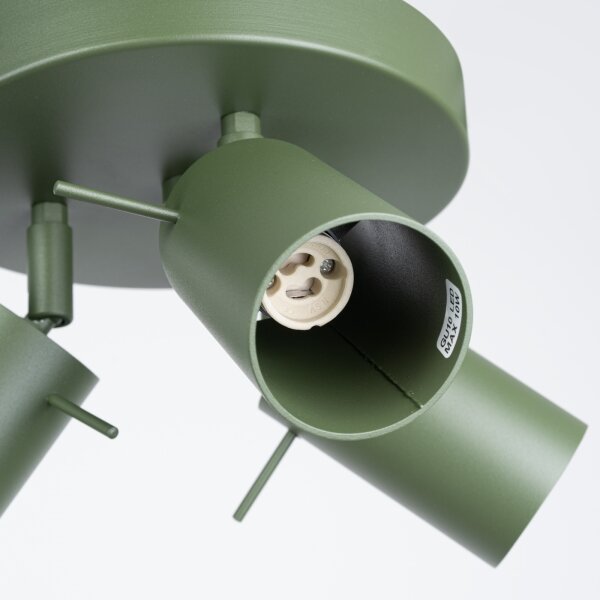 Sollux SL.1503 - Bodové svítidlo RING 3xGU10/10W/230V zelená