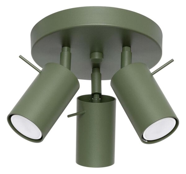 Sollux SL.1503 - Bodové svítidlo RING 3xGU10/10W/230V zelená