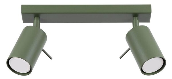 Sollux SL.1501 - Bodové svítidlo RING 2xGU10/10W/230V zelená