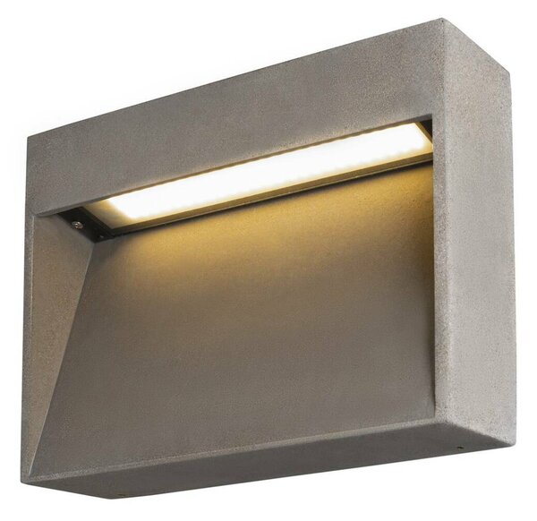 BIG WHITE SLV CONCRETO M WL nástěnné přisazené svítidlo, šedé, 8,5 W, 350 lm, 3000 K 1006404