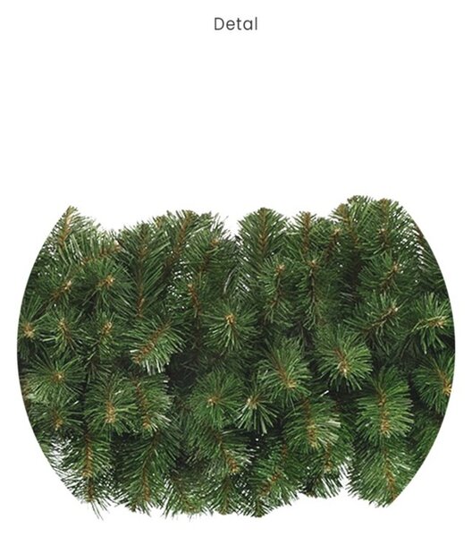 Adal 3D umělá vánoční girlanda jehličí 270 cm, Ø 14 až 45 cm, zelená