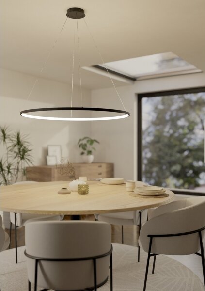Eglo 901637 - LED Stmívatelný lustr na lanku PARRUTA LED/40W/230V černá + DO