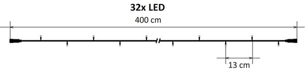 DECOLED LED světelný řetěz Hobby Line, 4 m, barevný, 32 diod