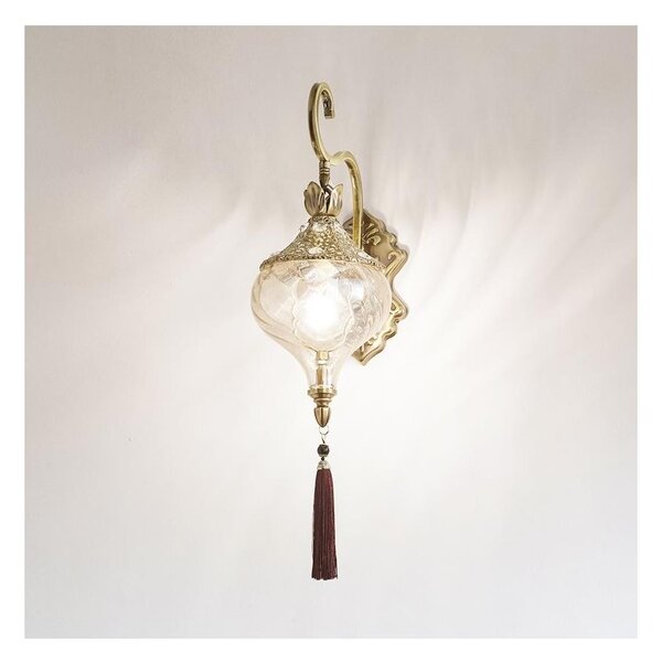 Ideal Lux - Nástěnná lampa HAREM 1xE27/42W/230V mosaz