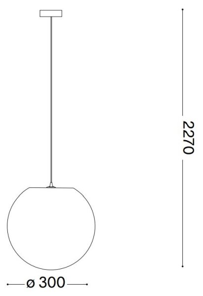 Ideal Lux - Lustr na lanku CARTA 1xE27/25W/230V pr. 30 cm bílá