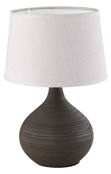 Trio Leuchten R50371026 MARTIN - Stolní lampička, podstavec keramický 1 x E14, 29cm (Stolní lampa s keramickým podstavcem a textilním stínidlem)