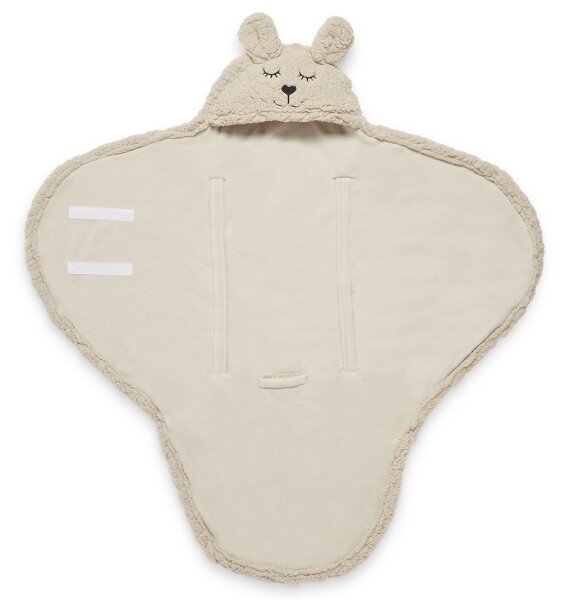 Jollein - Zavinovačka fleece Králíček 100x105 cm Nougat