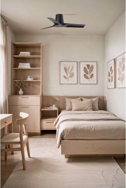 FARO 33827WT-Stropní ventilátor HEY TUB S černá pr. 90 cm WT + dálkové ovládání