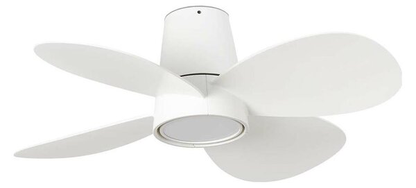 FARO 34315 - LED Stm. str. ventilátor KLOVER S LED/20W/230V bílá pr. 80 cm + DO