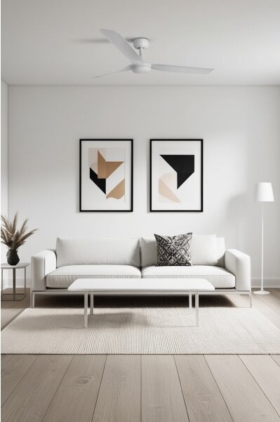 FARO 33814WT - Stropní ventilátor PUNT M bílá pr. 132 cm WT + dálkové ovládání