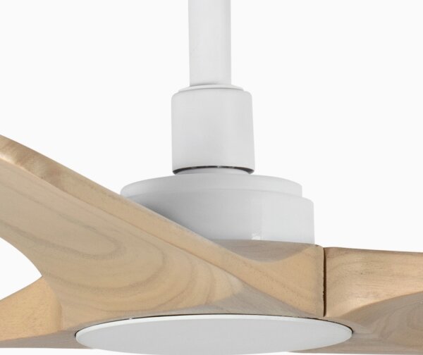 FARO 33805WT - Stropní ventilátor HEYWOOD S dřevo/bílá pr. 90 cm WT + DO