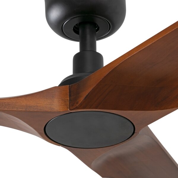 FARO 33806WT - Stropní ventilátor HEYWOOD S dřevo/černá pr. 90 cm WT + DO