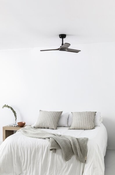 FARO 33806WT - Stropní ventilátor HEYWOOD S dřevo/černá pr. 90 cm WT + DO