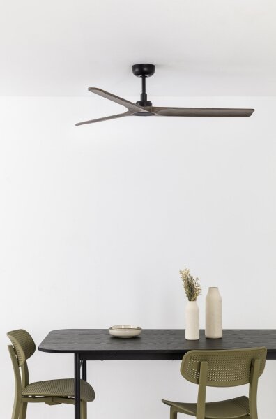 FARO 33809WT - Stropní ventilátor HEYWOOD L dřevo/černá pr. 132 cm WT + DO