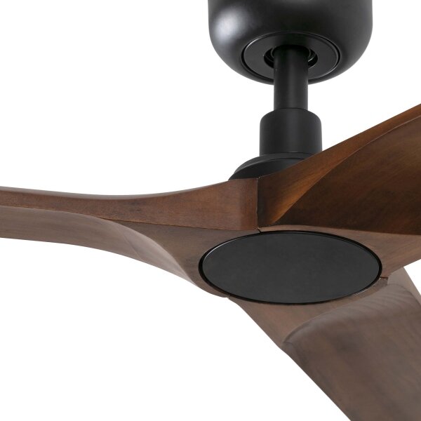 FARO 33809WT - Stropní ventilátor HEYWOOD L dřevo/černá pr. 132 cm WT + DO
