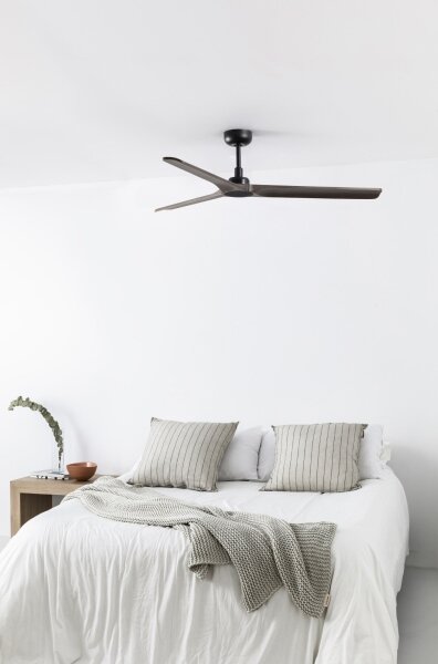 FARO 33809WT - Stropní ventilátor HEYWOOD L dřevo/černá pr. 132 cm WT + DO