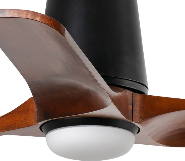FARO 33837-1TW-LED Stm. vent. HEYWOOD TUB S 10W/230V borovice/černá pr. 90 cm+DO