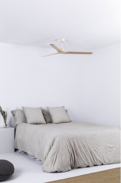 FARO 33810WT - Stropní ventilátor HEYWOOD L dřevo/bílá pr. 132 cm WT + DO