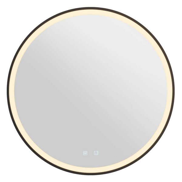 BIG WHITE SLV TRUKKO 80 zrcadlo 80 cm, chrom, černý okraj 1007202