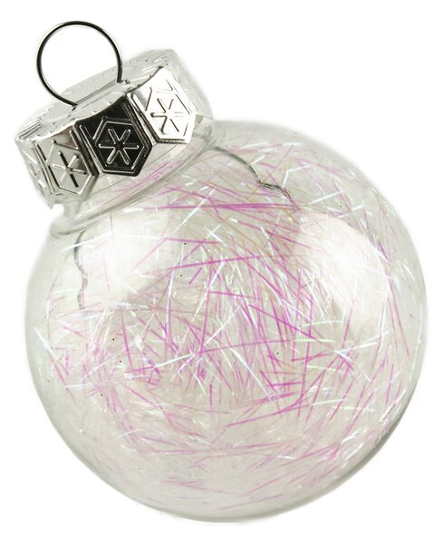 DECOLED Sada ozdob, prům. 6 cm, bílá