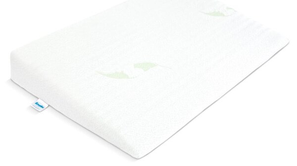 SENSILLO Kojenecký polštář - klín Sensillo bílý Luxe s aloe vera polyester, 60x38 cm