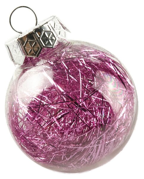 DECOLED Sada ozdob, prům. 6 cm, fialová