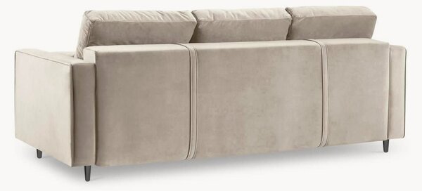 Trojmístná rozkládací pohovka s úložným prostorem Santo Beige & Black