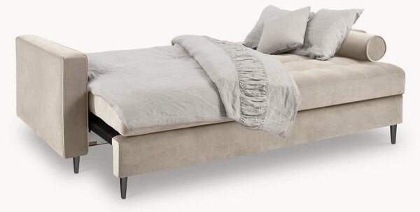 Trojmístná rozkládací pohovka s úložným prostorem Santo Beige & Black